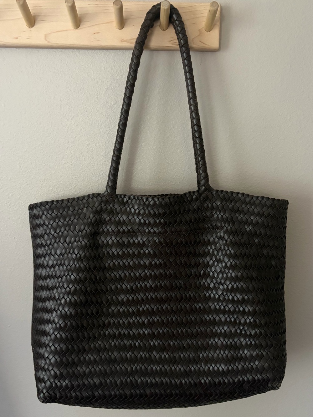 Madewell Black Woven Leather Tote - Picture 2 of 6